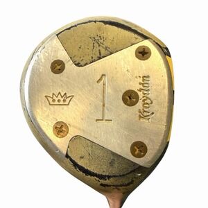 Vintage Kroydon Brass Golf Club Number 1 Wood Driver Steel Shaft 43"